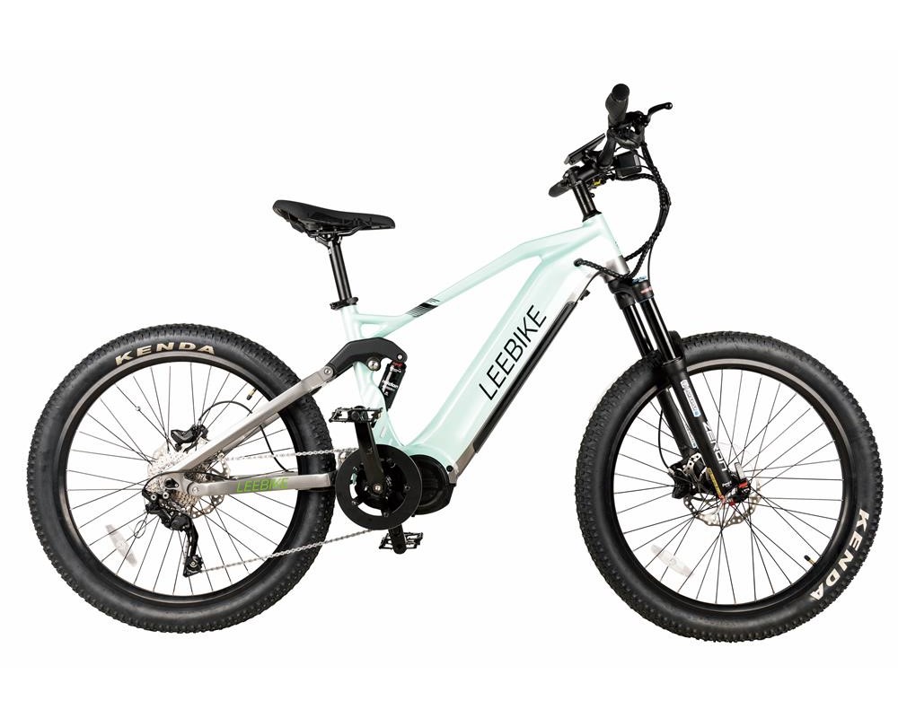 Lee504 Mittelmotor-Elektro-Mountainbike mit Doppelfederung
   