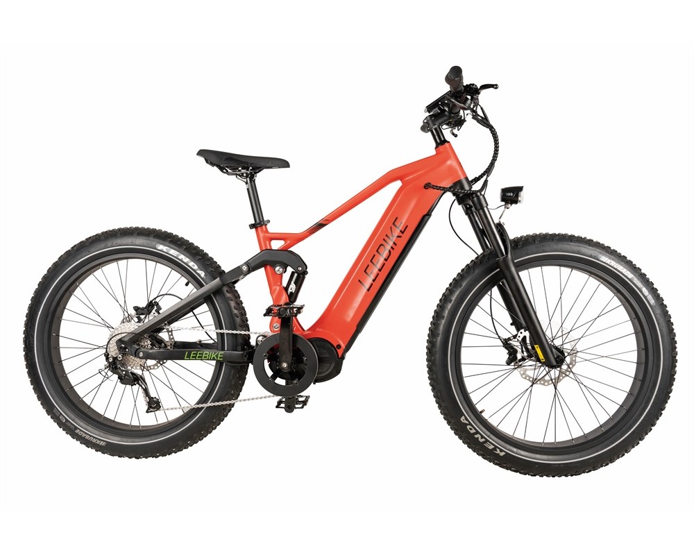 Lee954 Elektro-Mountainbike mit Mittelmotor und Fatbike-Reifen
   